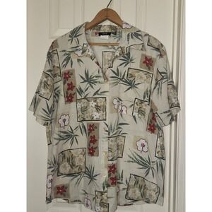 Vintage Tapestry Men's Hawaiian Button Down Shirt